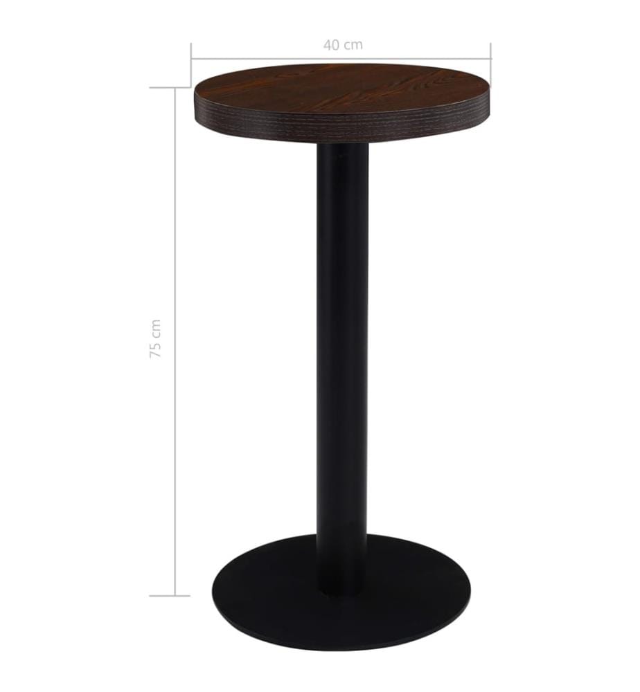 Bistrotisch Dunkelbraun 40 cm MDF