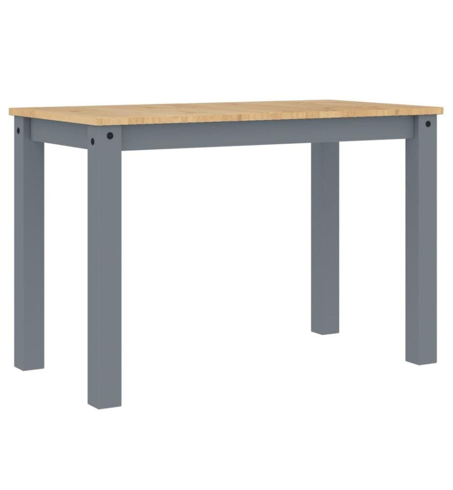 Table à manger Panama gris 117x60x75 cm bois massif de pin