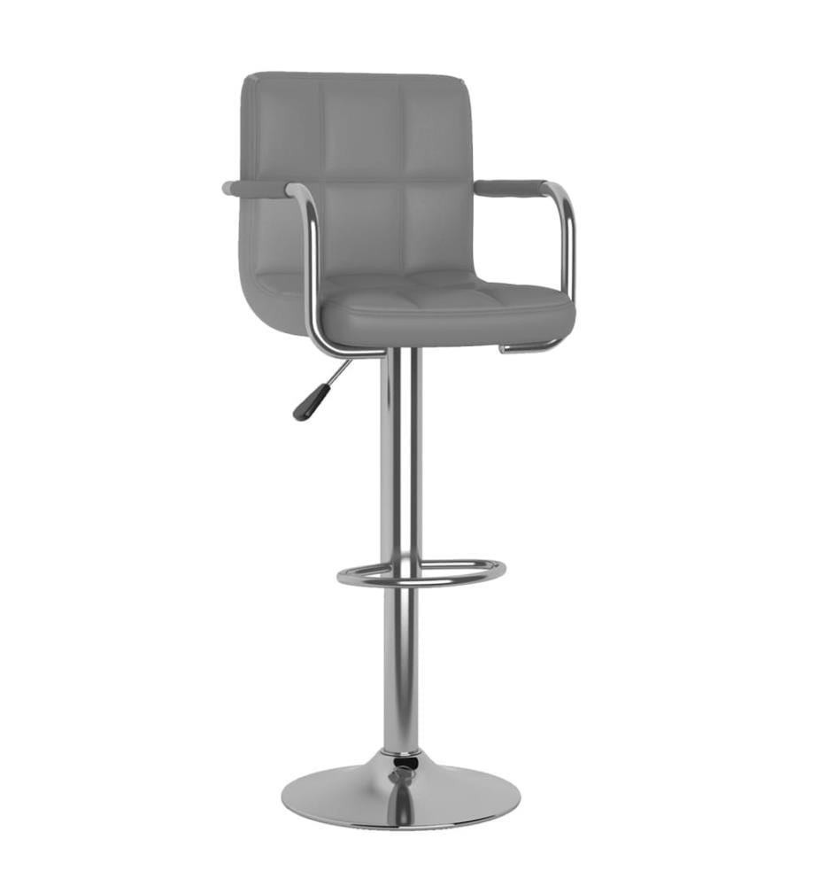 Barhocker 2 Stk. Grau Kunstleder