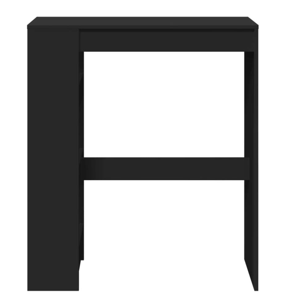 Bartisch mit Regal Schwarz 90x40x103,5 cm Holzwerkstoff