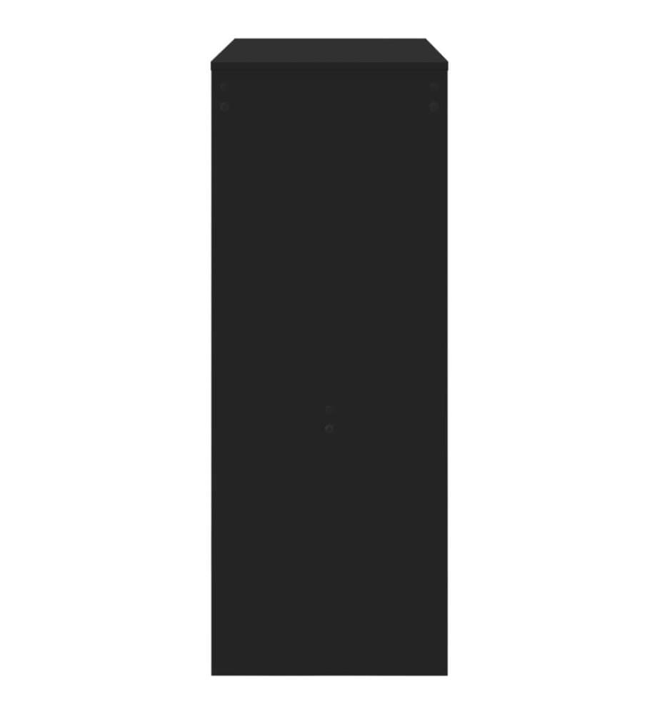 Bartisch mit Regal Schwarz 90x40x103,5 cm Holzwerkstoff