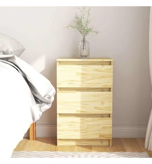 Nachtschrank 40x29,5x64 cm Massivholz Kiefer