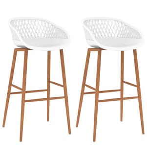 Barhocker 2 Stk. Weiss