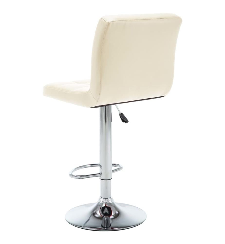 Barhocker 2 Stk. Creme Kunstleder