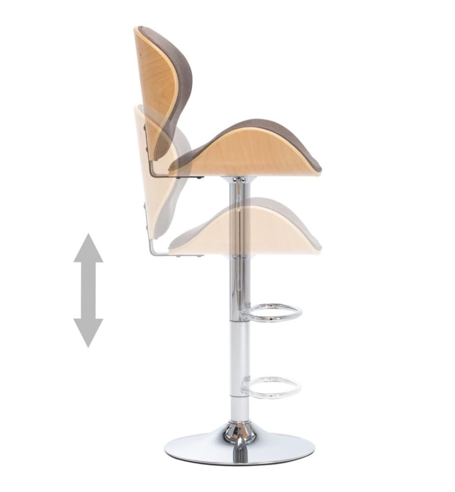 Barhocker Taupe Stoff