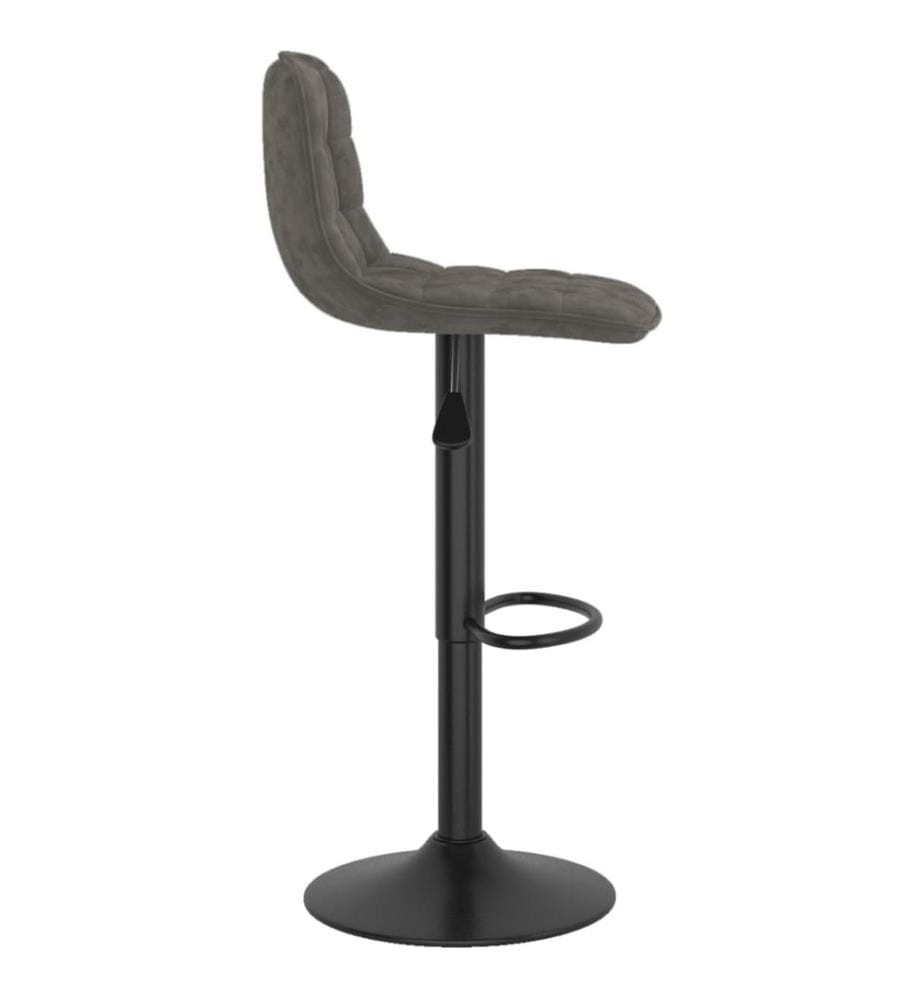 Barhocker 2 Stk. Dunkelgrau Samt
