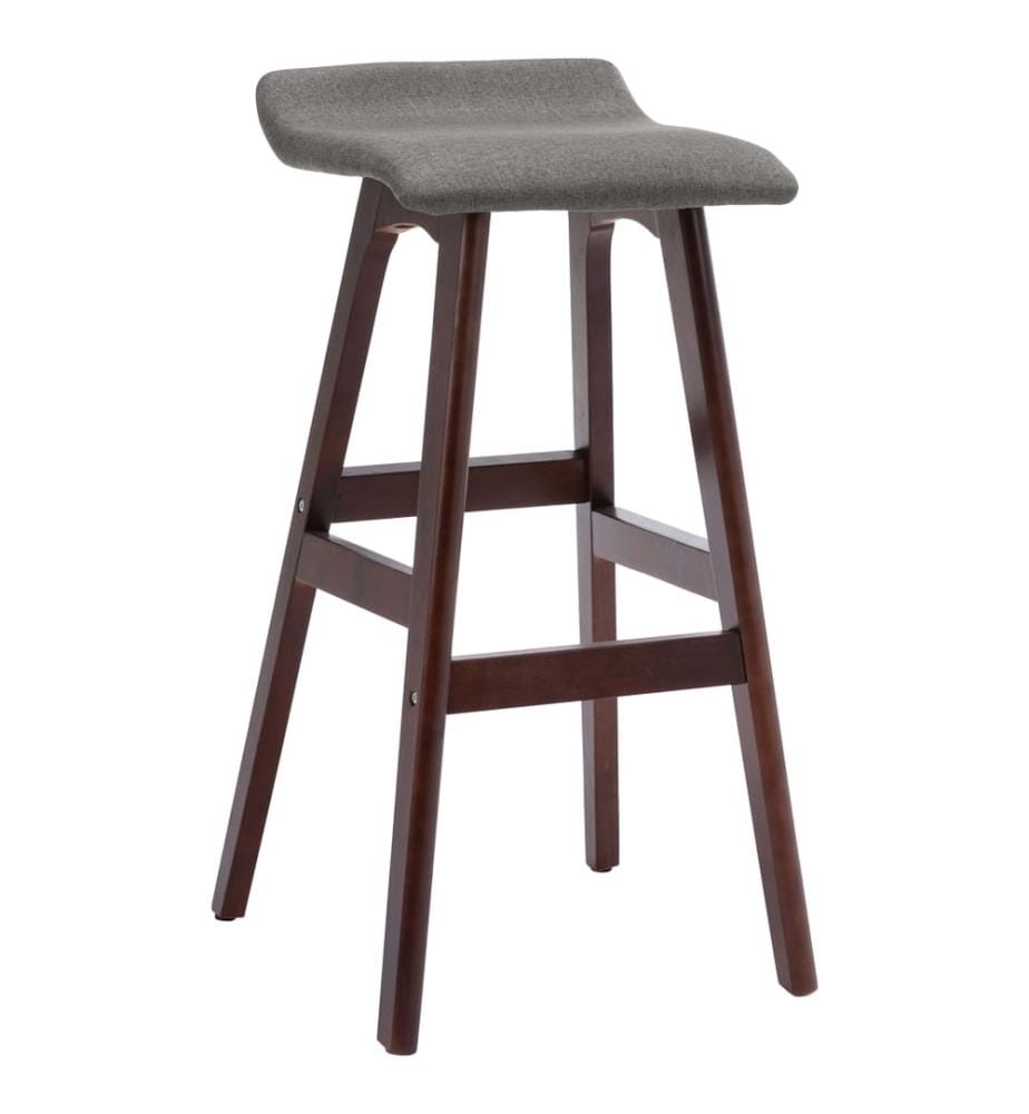 Barhocker 2 Stk. Dunkelgrau Stoff