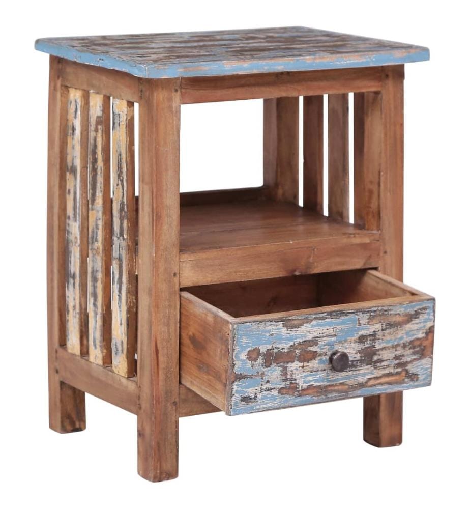 Table de chevet 41x30x50 cm bois d'acajou massif