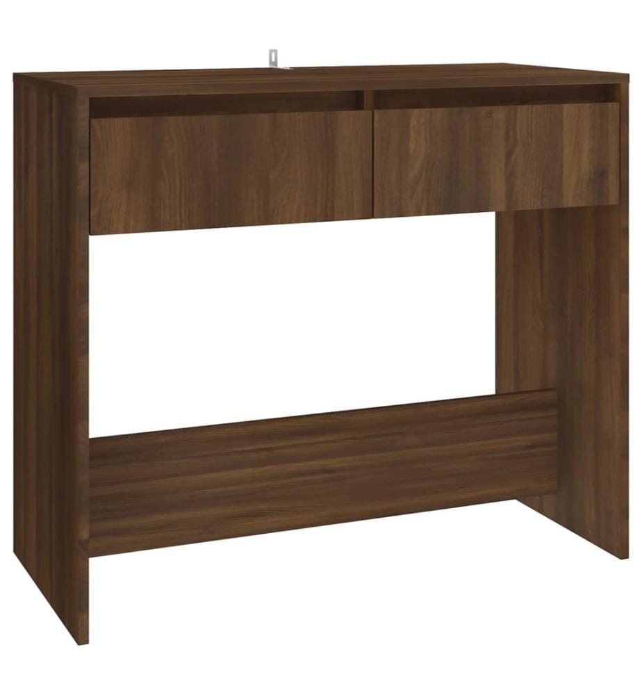 Table console chêne marron 89x41x76,5 cm bois d'ingénierie