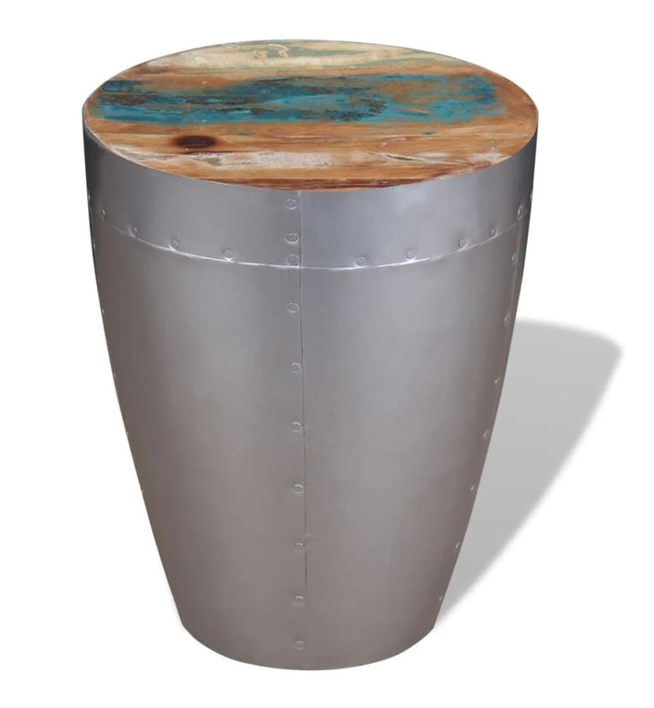 Sitzhocker im Retro-Industrie-Design Altholz