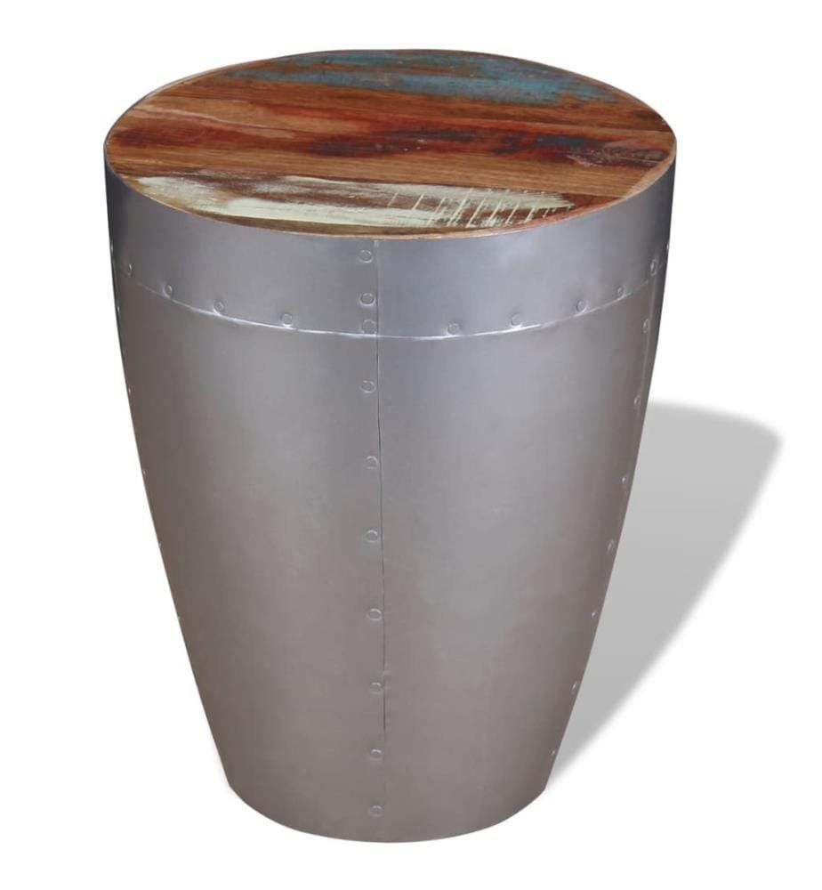 Sitzhocker im Retro-Industrie-Design Altholz