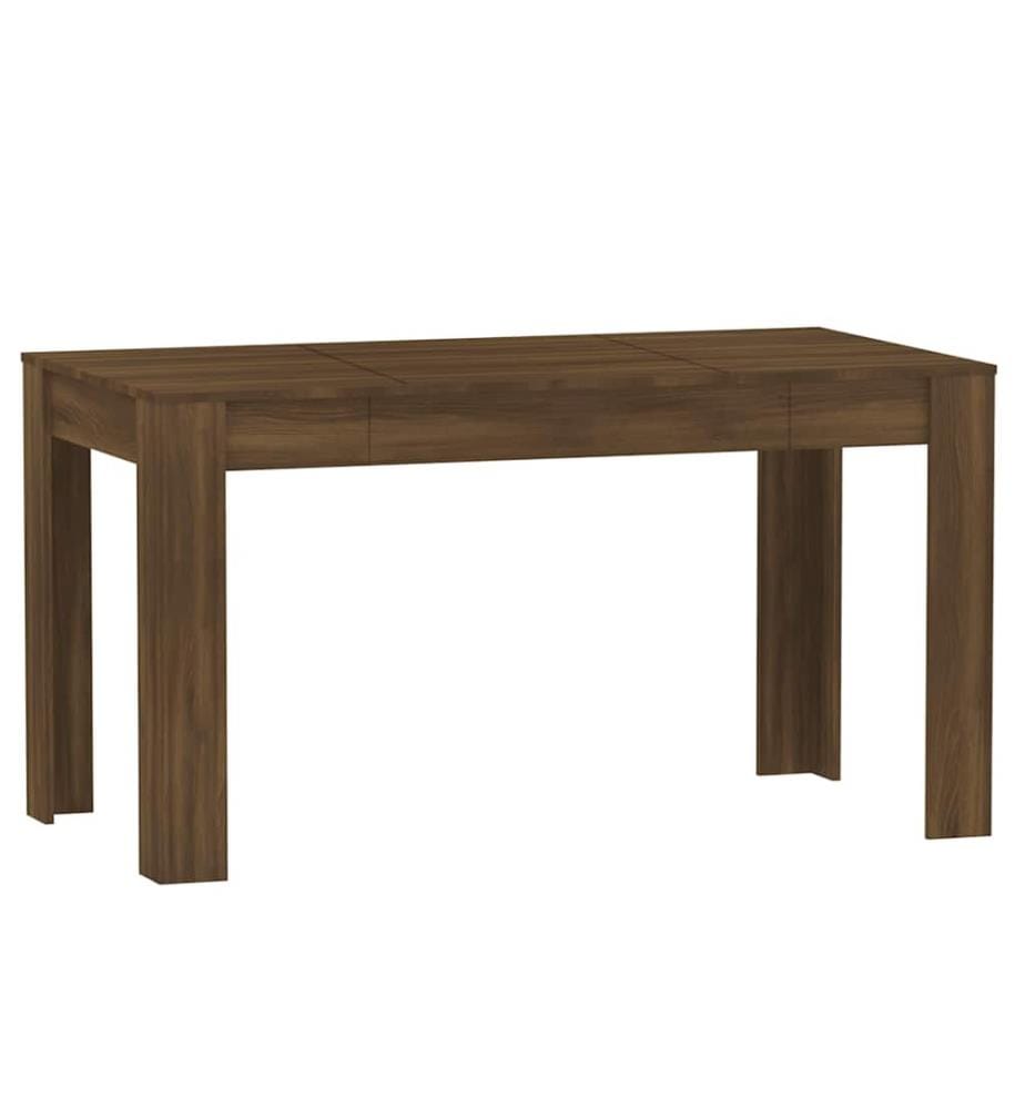 Table à dîner Chêne marron 140x74,5x76 cm Bois d'ingénierie