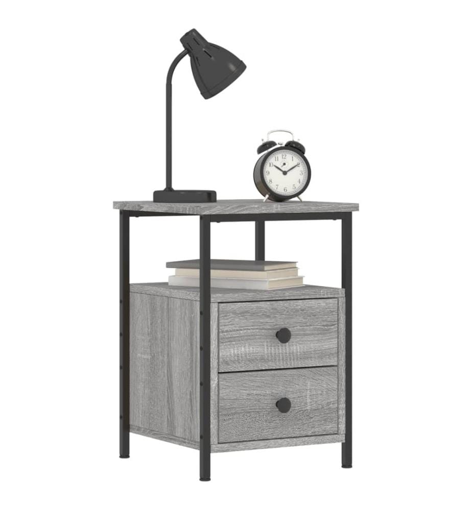 Nachttisch Grau Sonoma-Eiche 34x35,5x50 cm Holzwerkstoff