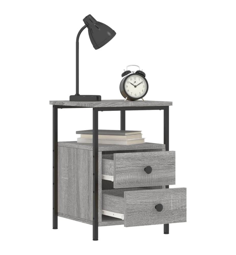 Nachttisch Grau Sonoma-Eiche 34x35,5x50 cm Holzwerkstoff