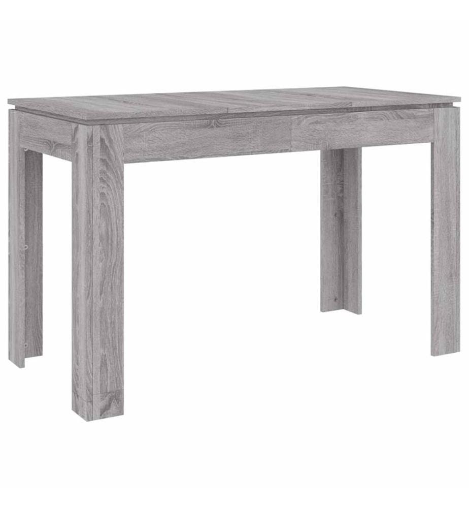 Table à dîner sonoma gris 120x60x76 cm bois d'ingénierie