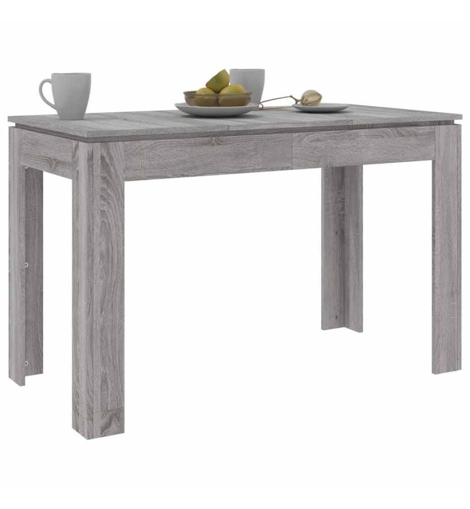 Table à dîner sonoma gris 120x60x76 cm bois d'ingénierie