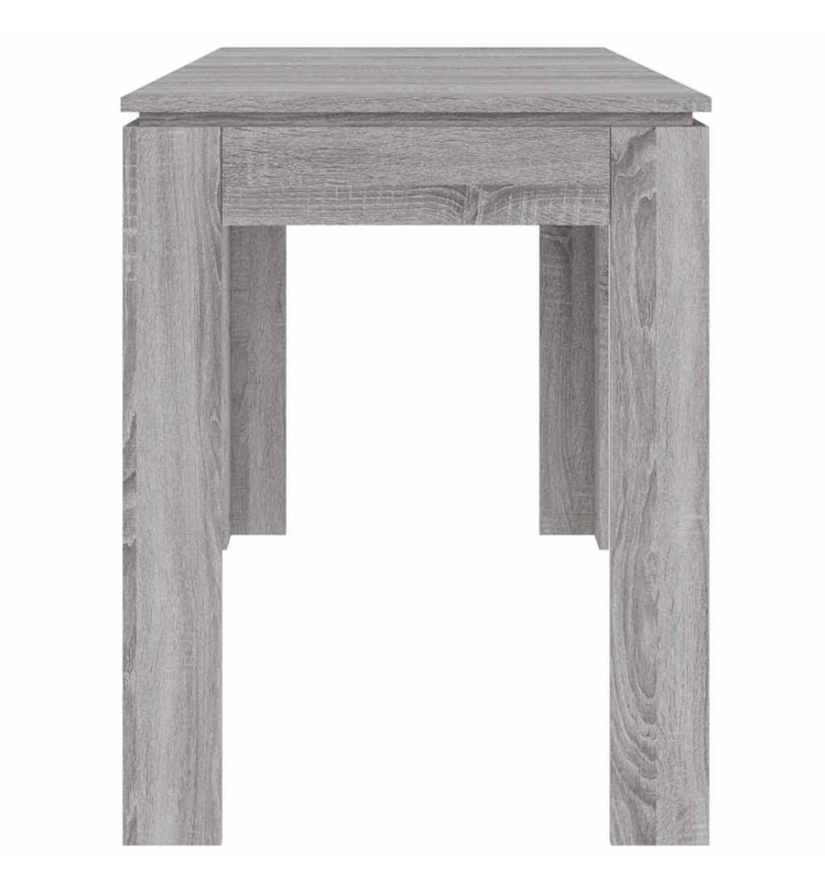 Table à dîner sonoma gris 120x60x76 cm bois d'ingénierie