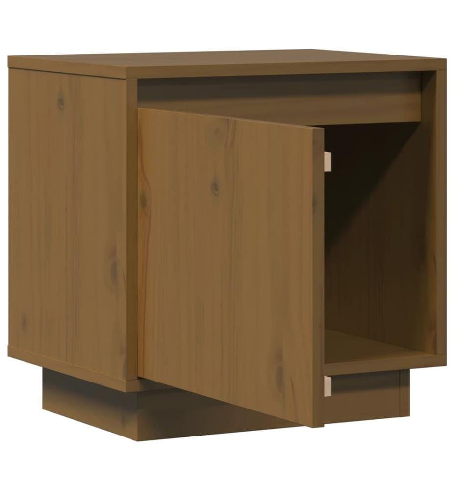 Tables de chevet 2pcs Marron miel 40x30x40cm Bois de pin solide