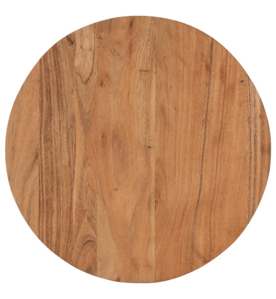 Table basse 45x45x35 cm bois massif acacia et fer