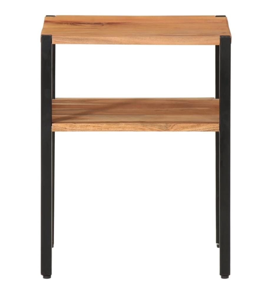Table d'appoint 35x35x45 cm bois massif d'acacia et fer