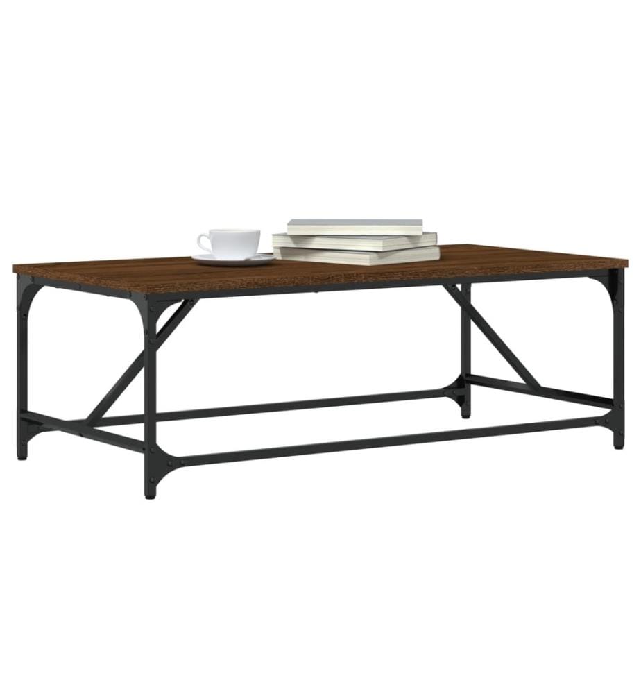 Table basse Chêne marron 100x50x35 cm Bois d'ingénierie