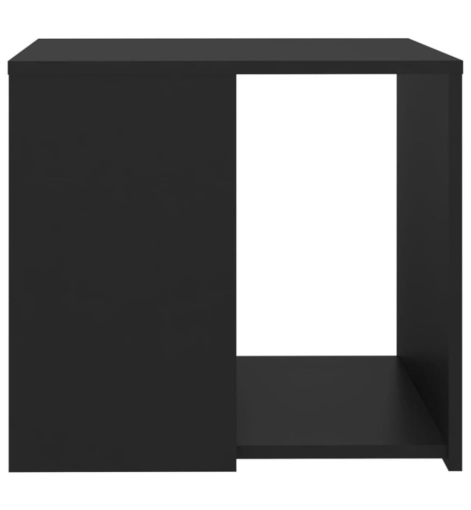 Table d'appoint noir 50x50x45 cm bois d'ingénierie