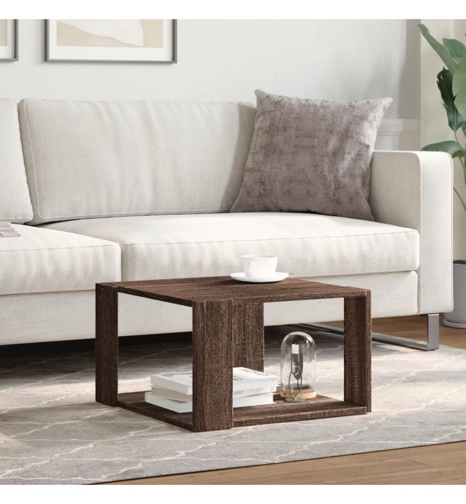 Couchtisch Braun Eichen-Optik 51,5x51,5x30 cm Holzwerkstoff