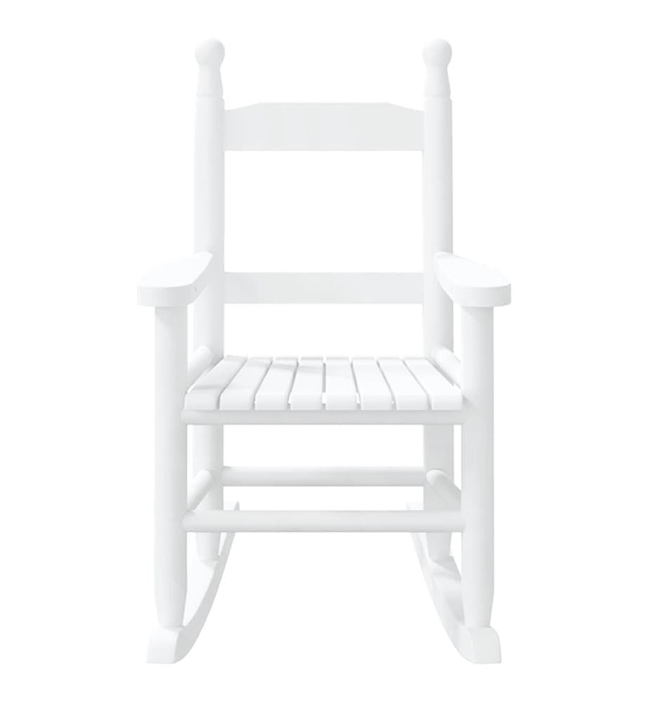 Chaise à bascule enfants blanc bois de peuplier massif