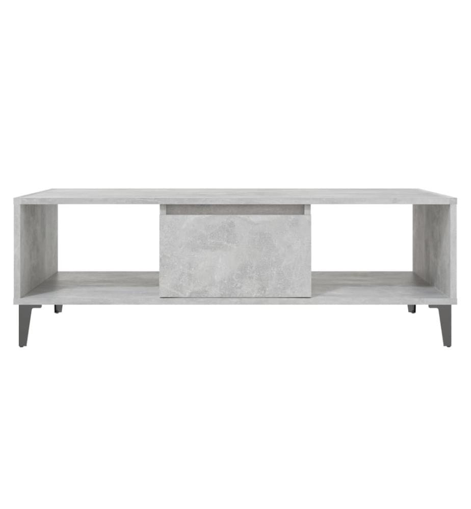 Table basse gris béton 103,5x60x35 cm bois d'ingénierie