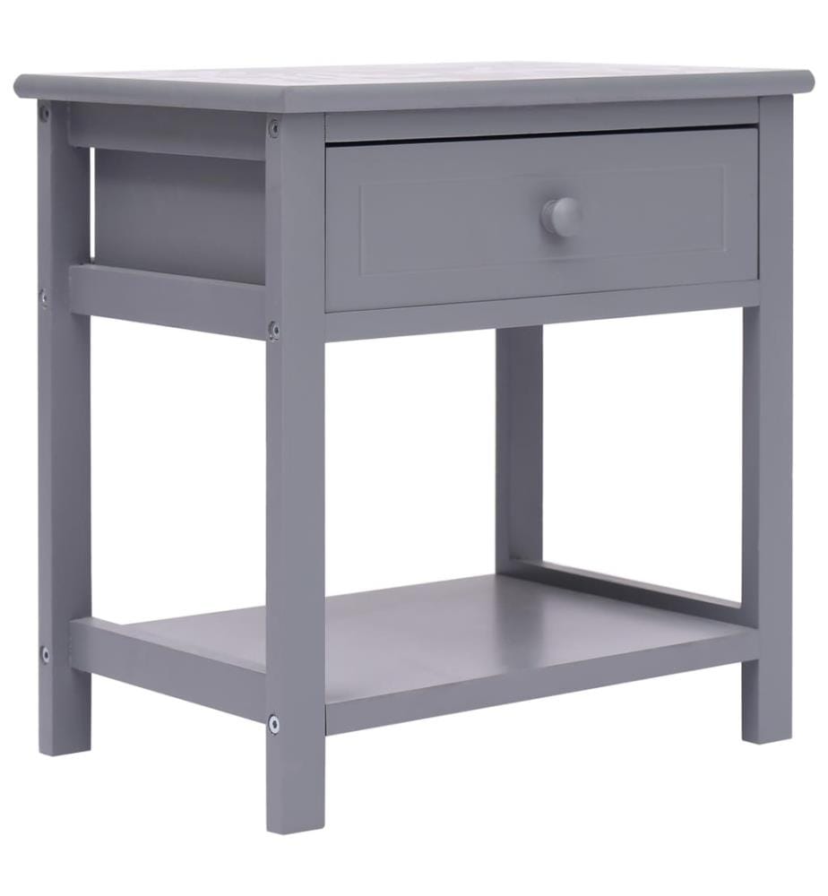 Nachttisch Grau 40×29×42 cm Paulownia Holz