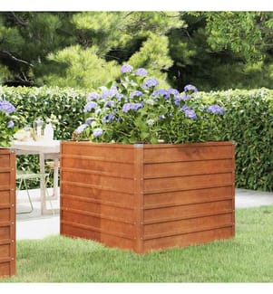 Hochbeet Rostig 100x100x77 cm Cortenstahl