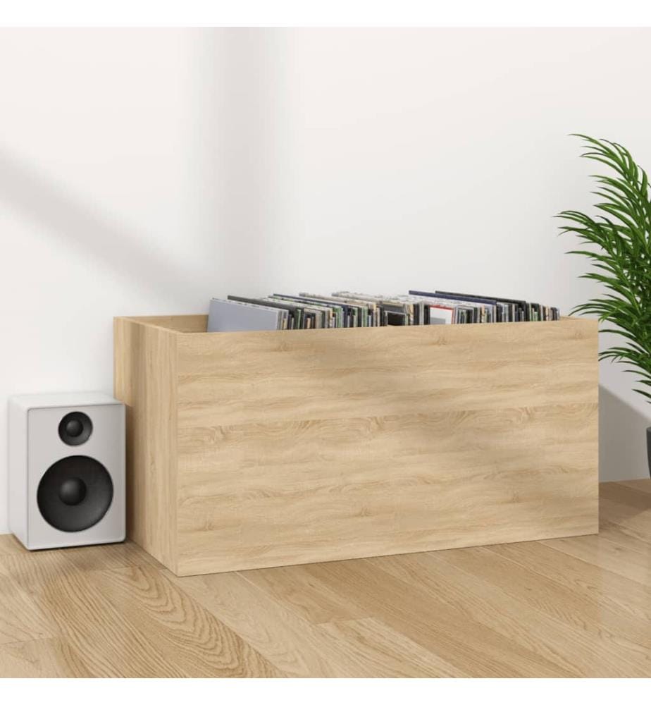 Schallplatten-Aufbewahrungsbox Sonoma Eiche 71x34x36 cm