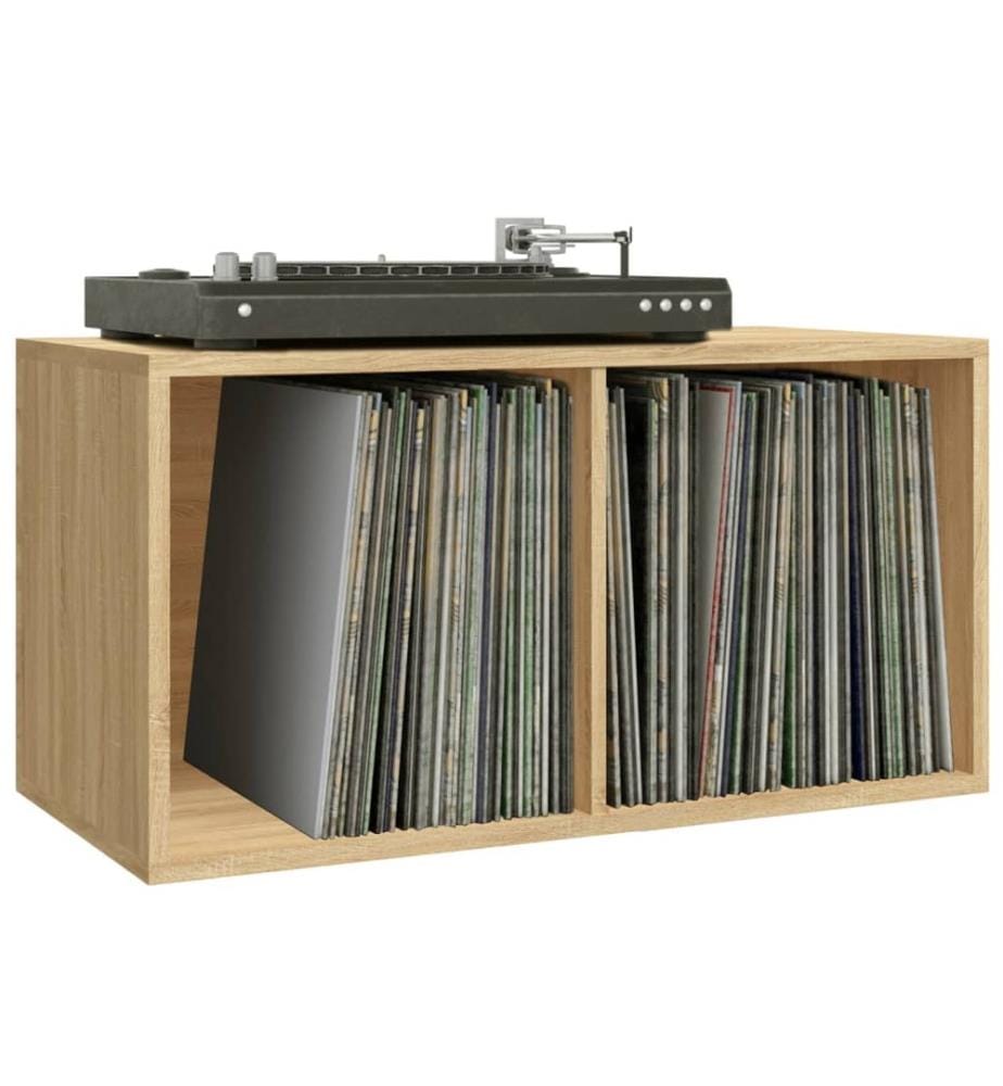Schallplatten-Aufbewahrungsbox Sonoma Eiche 71x34x36 cm