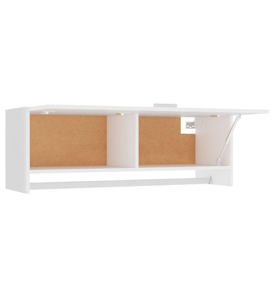Garde-robe blanc 100x32,5x35 cm bois d'ingénierie