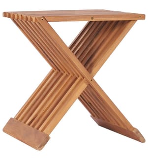 Klappbarer Hocker 40×32×45 cm Massivholz Teak