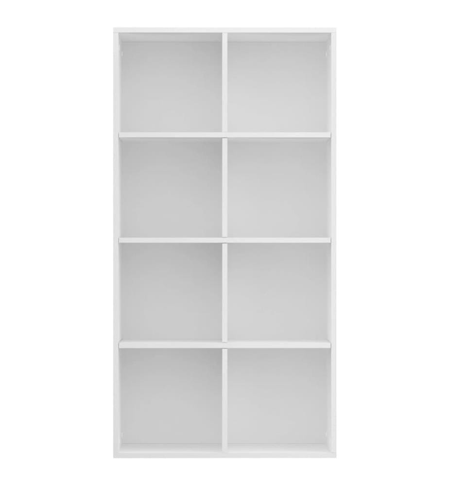 Bücherregal/Sideboard Weiss 66×30×130 cm Holzwerkstoff