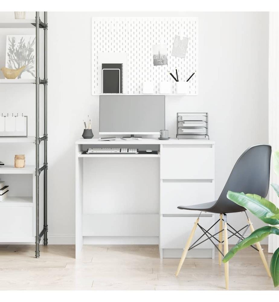 Bureau Blanc 90x45x76 cm Bois d'ingénierie