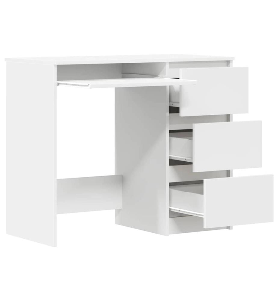 Bureau Blanc 90x45x76 cm Bois d'ingénierie