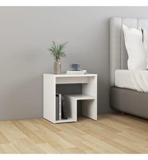 Nachttisch Weiss 40x30x40 cm Holzwerkstoff