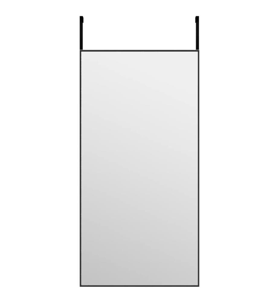 Miroir de porte Noir 40x80 cm Verre et aluminium