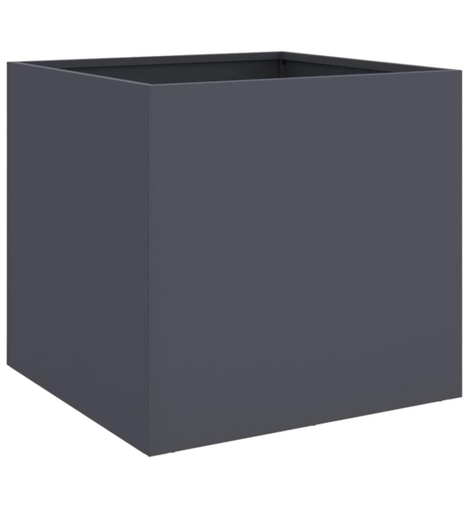 Pflanzkübel Anthrazit 49x47x46 cm Stahl