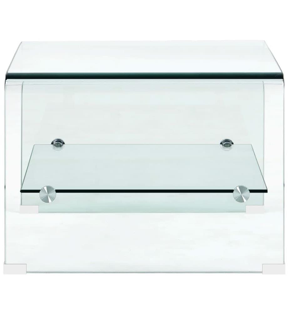 Couchtisch Transparent 50×45×33 cm Hartglas