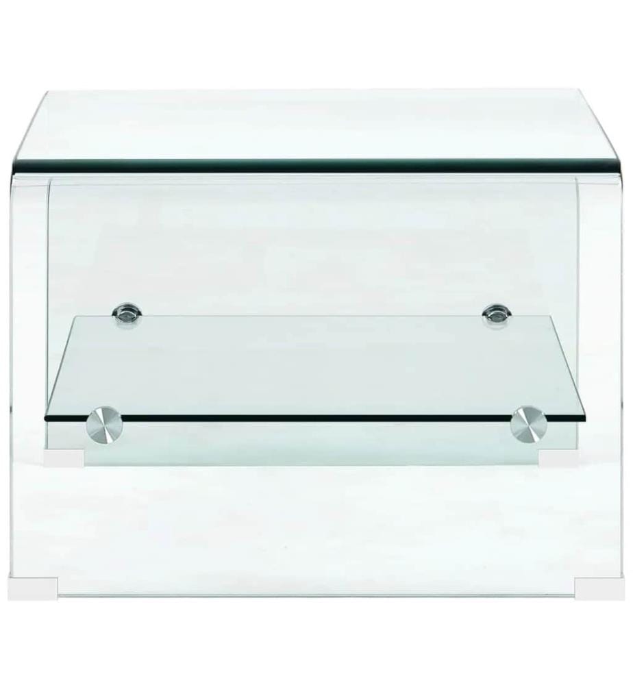 Couchtisch Transparent 50×45×33 cm Hartglas