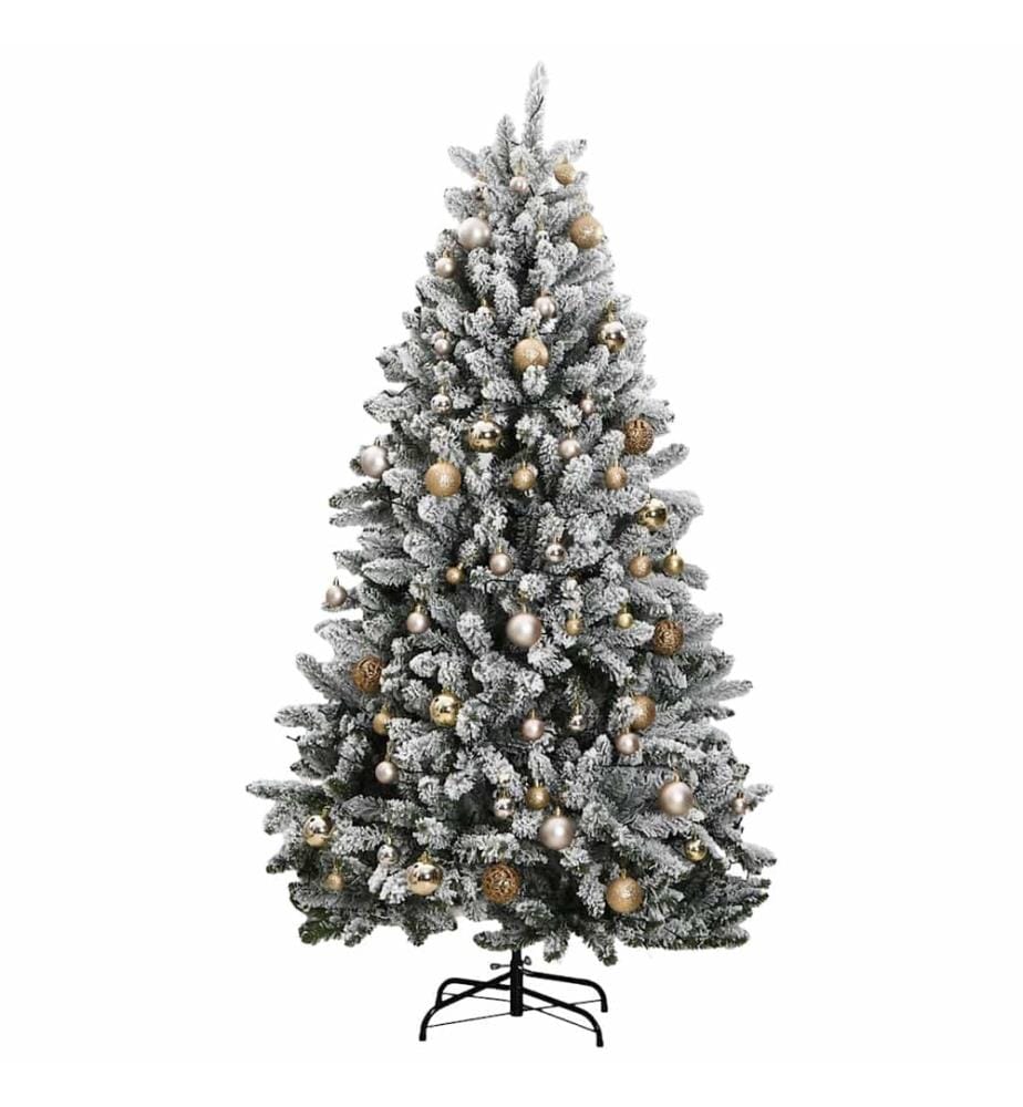 Sapin de Noël artificiel articulé 300 LED et boules 210 cm