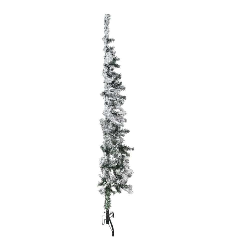 Künstlicher Halb-Weihnachtsbaum mit Schnee Schlank 150 cm