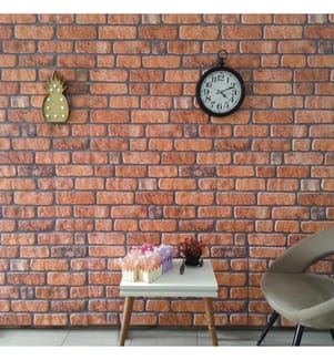 3D-Wandpaneele 10 Stk. Terrakottarot Backstein-Optik EPS