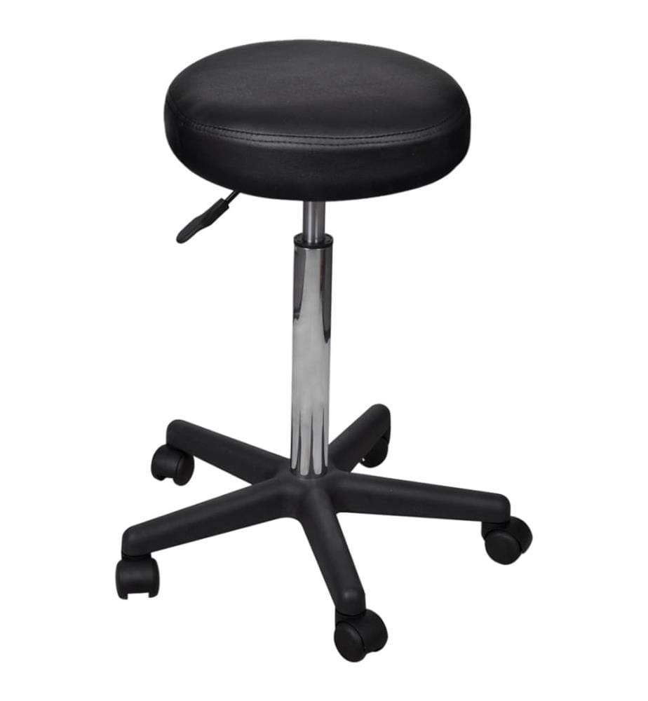 Bürohocker 2 Stk. Schwarz 35,5x84 cm Kunstleder
