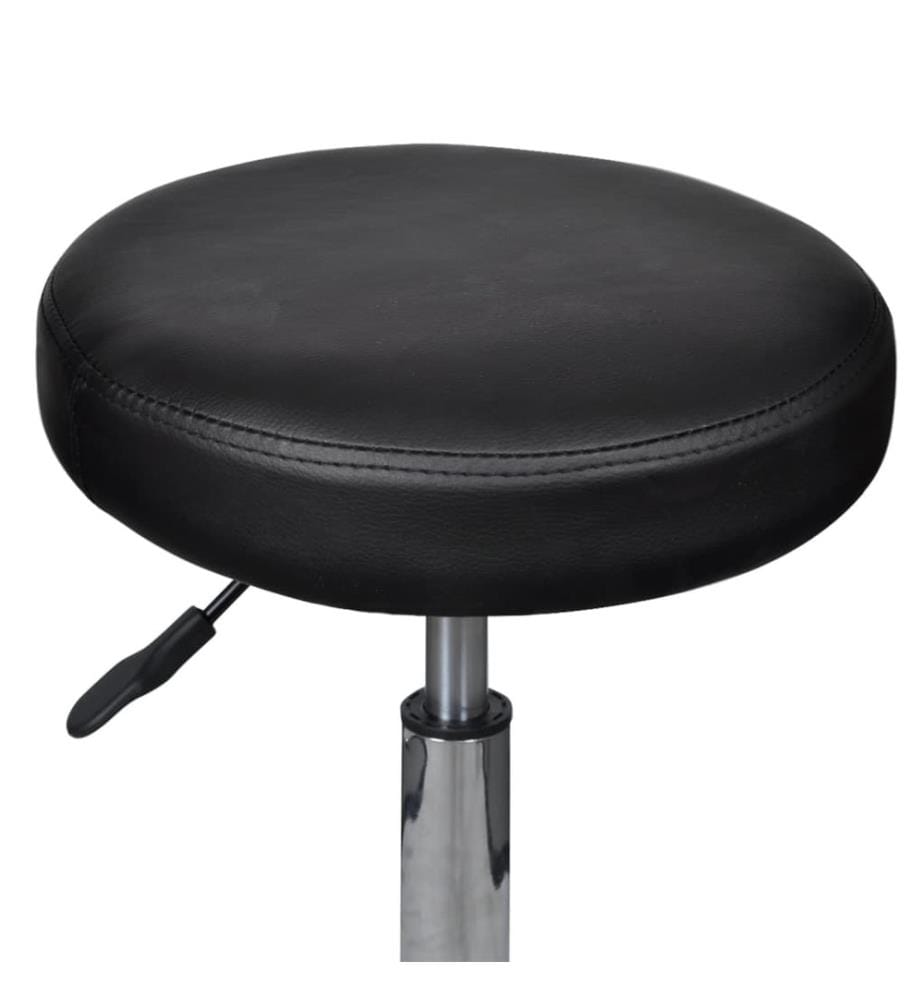 Bürohocker 2 Stk. Schwarz 35,5x84 cm Kunstleder