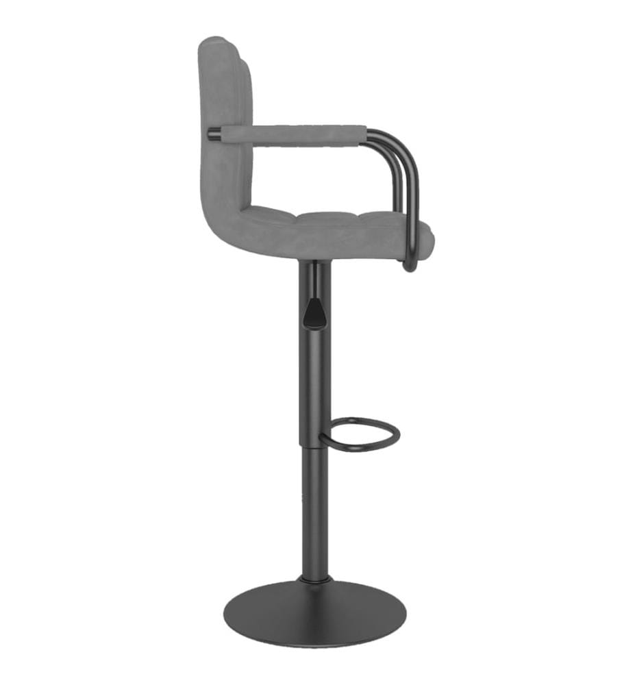Barhocker 2 Stk. Hellgrau Samt