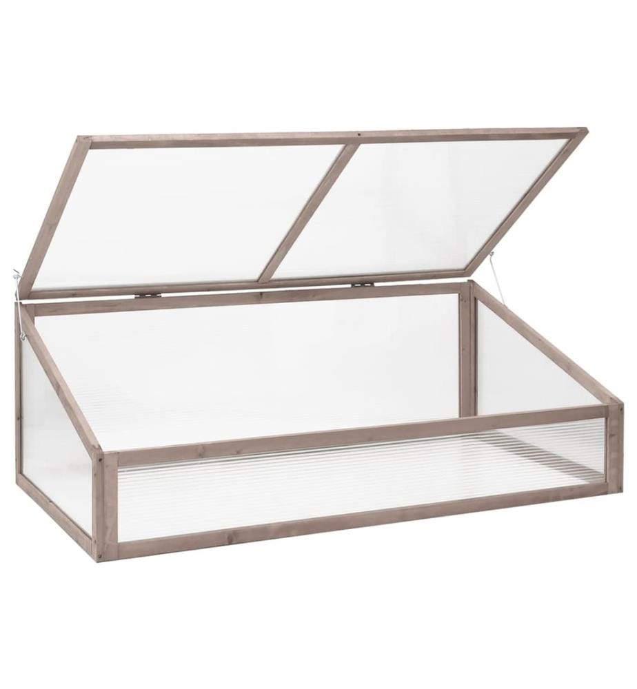 Gewächshaus Grau 110x58,5x39 cm Tannenholz